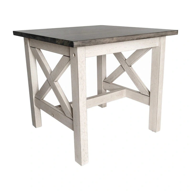 Table d'appoint de ferme traditionnelle en bois massif