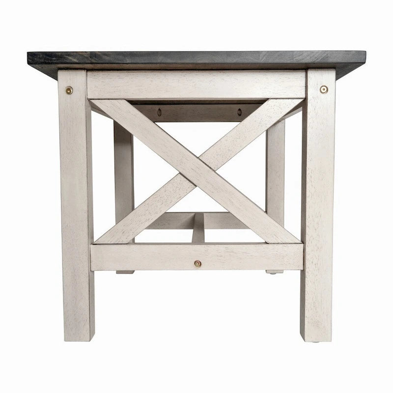 Table d'appoint de ferme traditionnelle en bois massif