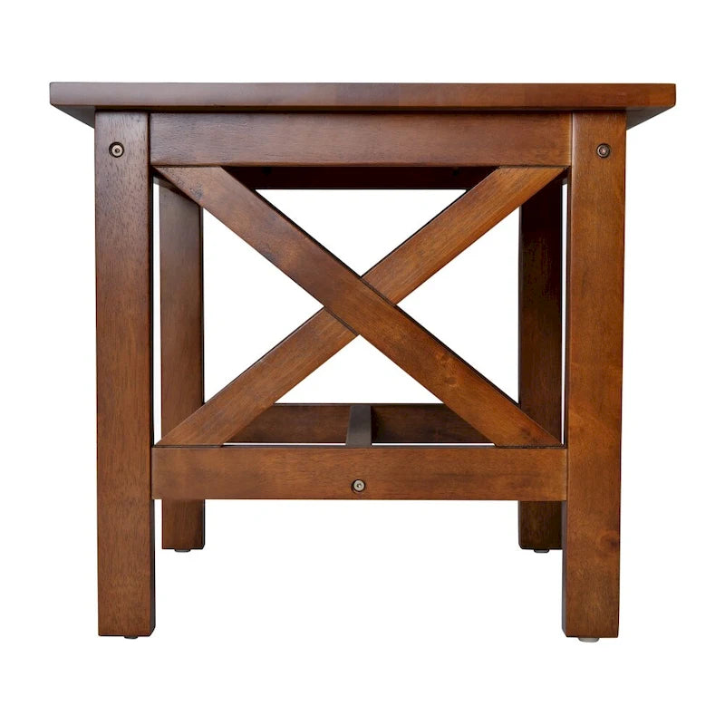 Table d'appoint de ferme traditionnelle en bois massif