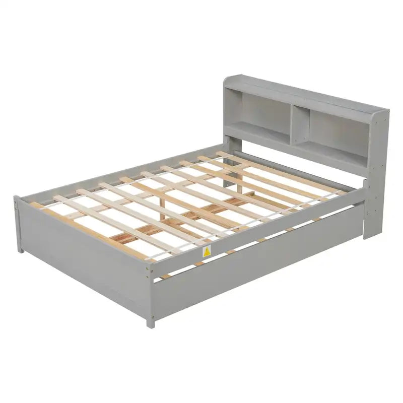 Full Bed with Trundle,Bookcase