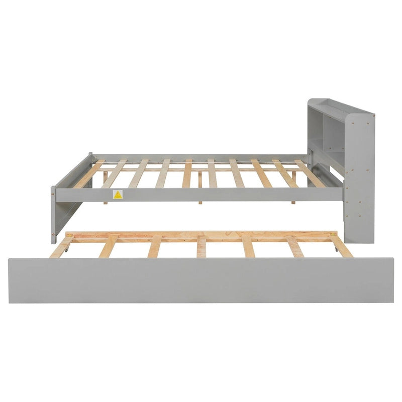 Full Bed with Trundle,Bookcase
