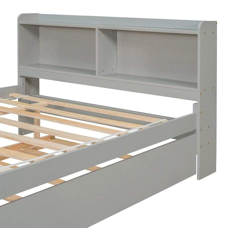 Full Bed with Trundle,Bookcase