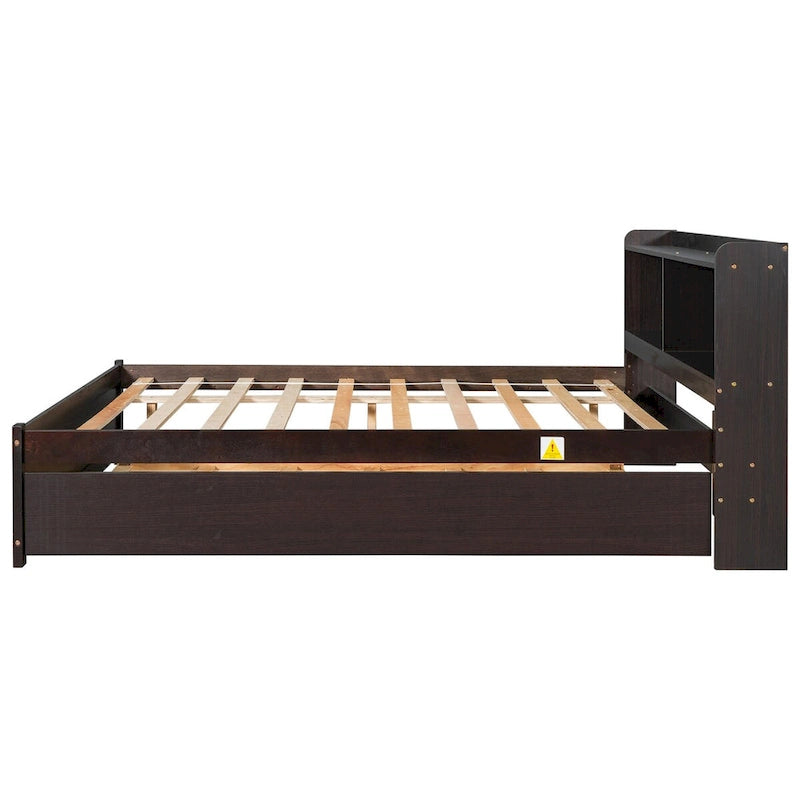 Full Bed with Trundle,Bookcase