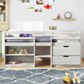 Twin Loft Bed with Shelves and drawers