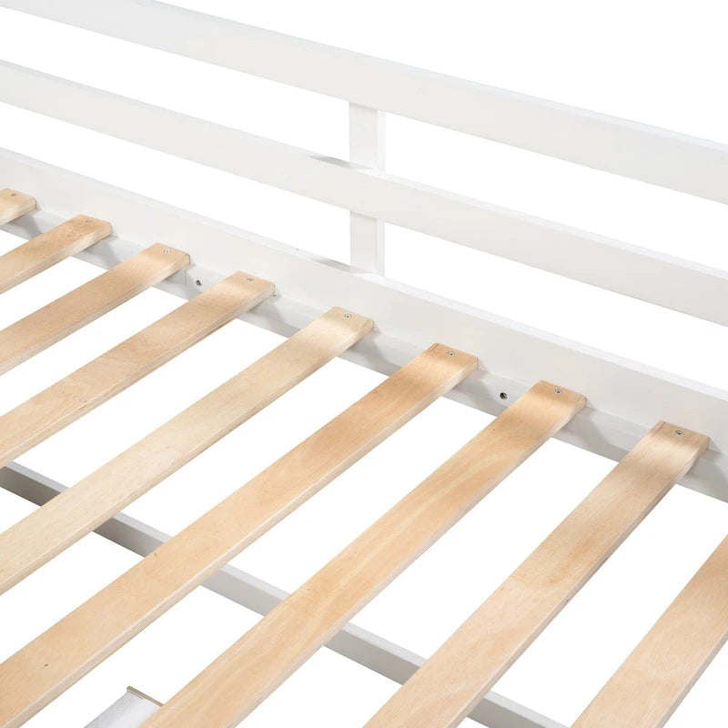 Twin Loft Bed with Shelves and drawers