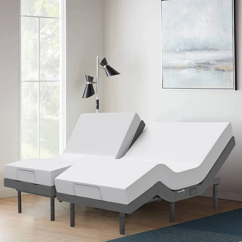 Sommier réglable avec matelas hybride en mousse de 14 pouces