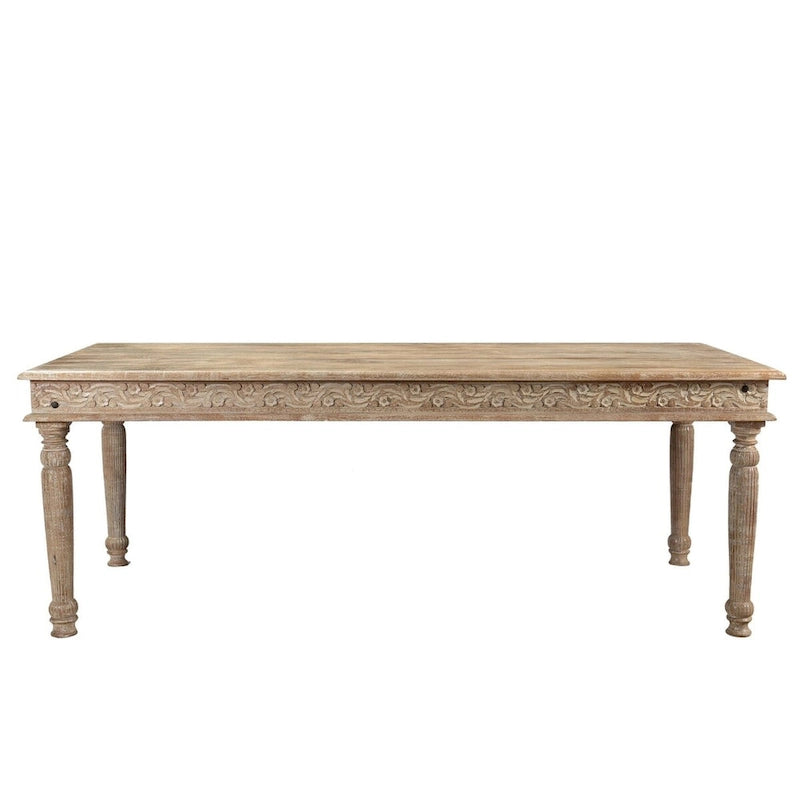 Driftwood Carved Dining Table - 83' - 83
