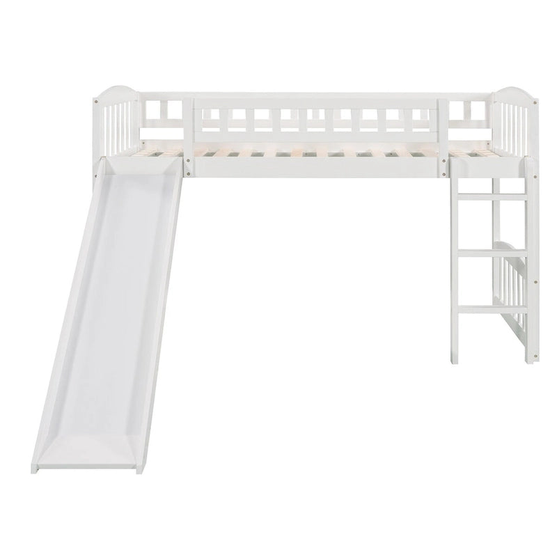 Loft Bed with Slide and Ladder