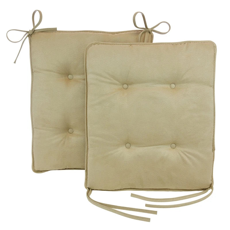 Reversible Chenille Rocking Chair Cushion Set
