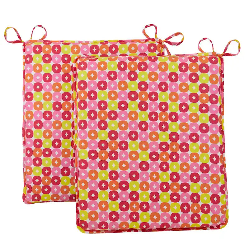 Reversible Chenille Rocking Chair Cushion Set