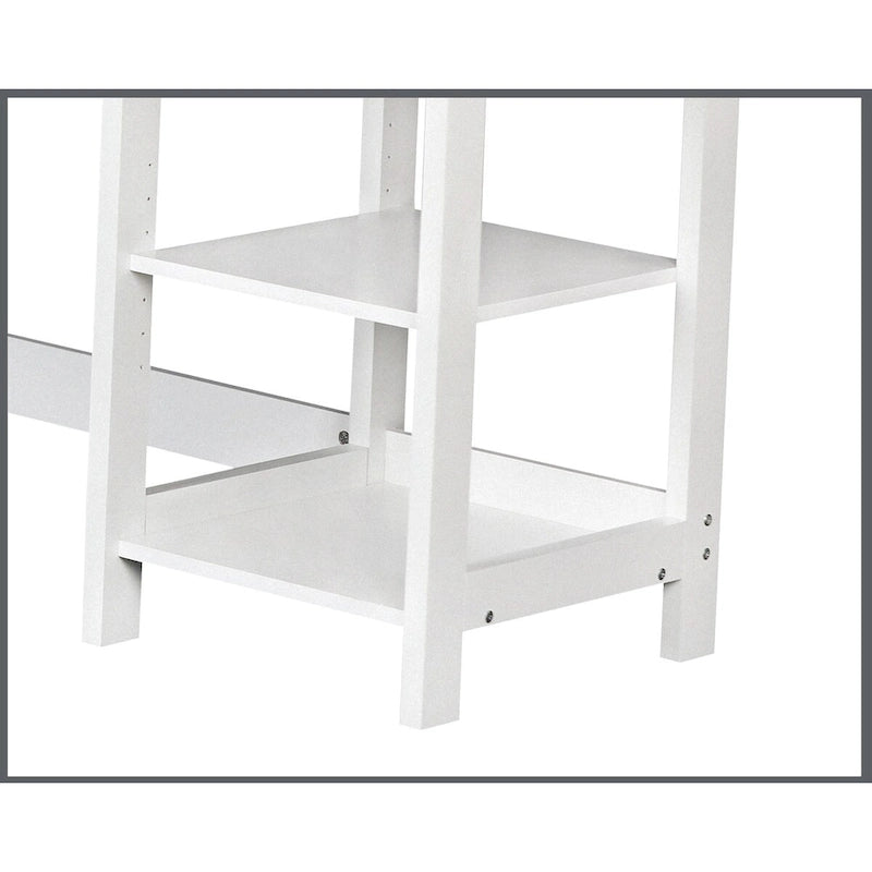 Bureau en L blanc de 59 pouces