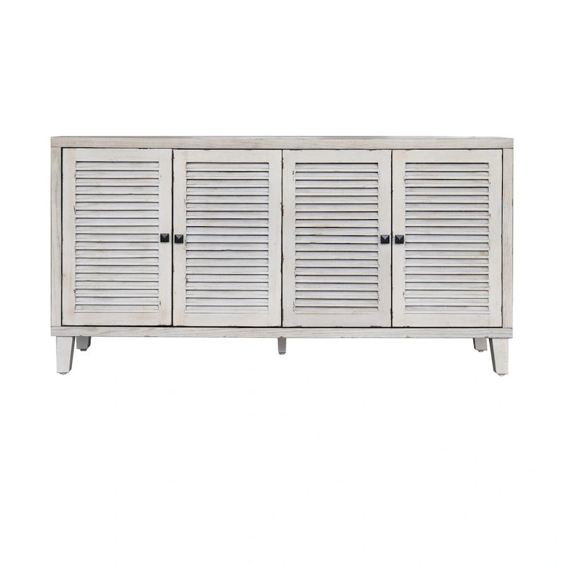4 Door Wooden Cabinet Sideboard for Living Room