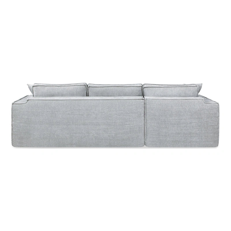 Brenley 110.5 Sofa-in-a-Box Chenille Upholstered Frameless 2-Piece Sectional Sofa