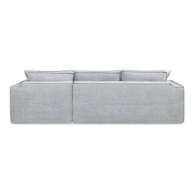 Brenley 110.5 Sofa-in-a-Box Chenille Upholstered Frameless 2-Piece Sectional Sofa